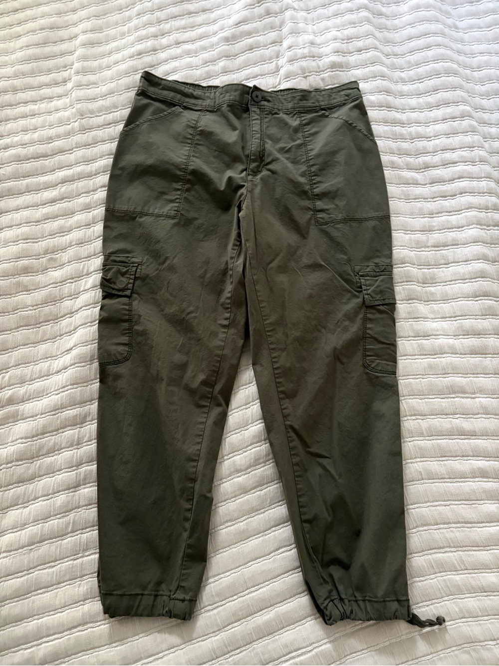 Social Standard by Sanctuary Scout Poplin Cargo Joggers Olive Green Size XL